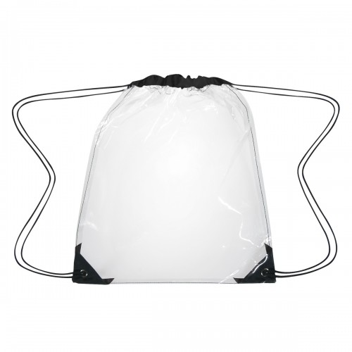 Custom Printed Clear Polyester Drawstring Backpacks